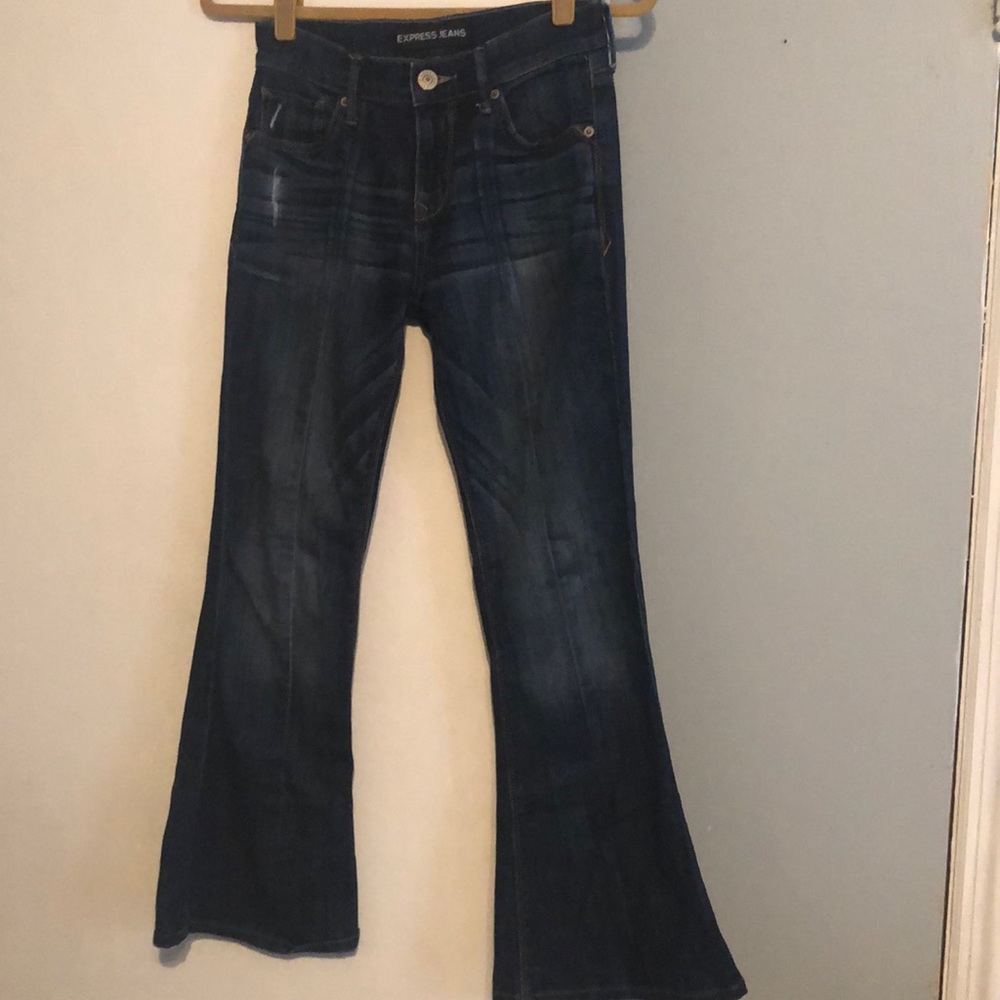 Like New Express Size 0 Bell Flare Jeans